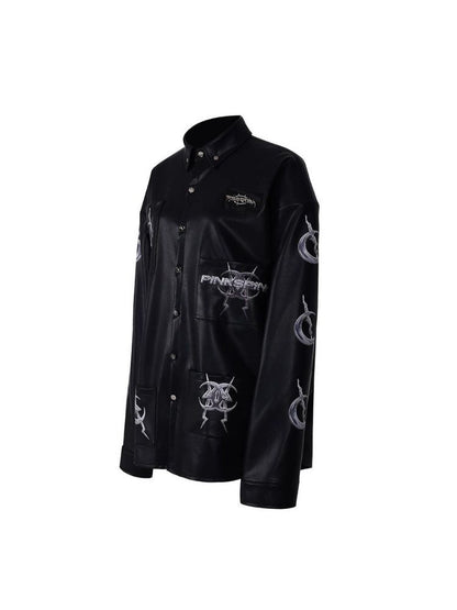 Pocket leather jacket【s0000003704】