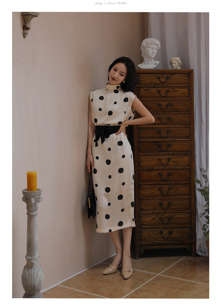 Countess Polka Dot Ecru Dress