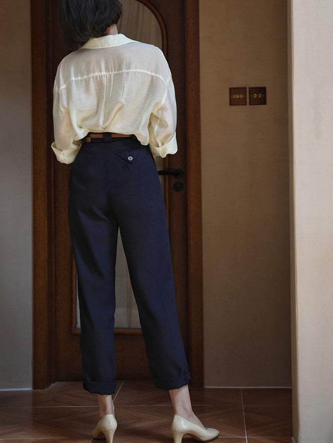 Lady High Waist Vintage Pants