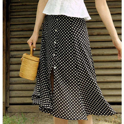 Countess Polka Dot Fishtail Skirt