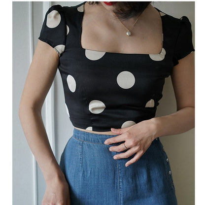 Duchess polka dot vintage blouse