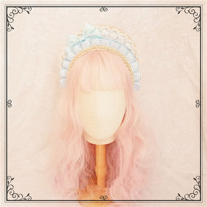 Foxcherry-Sweet Lolita Striped Maid Headdress Multicolors