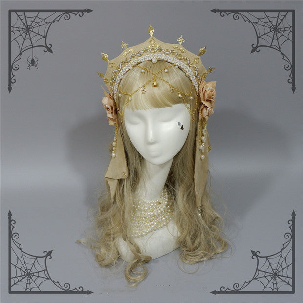 Foxcherry-Palace Retro Gorgeous Lolita headdress Multicolors