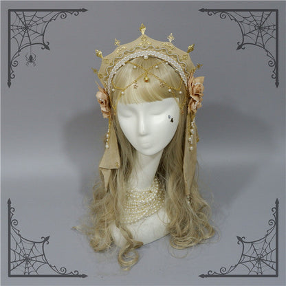 Foxcherry-Palace Retro Gorgeous Lolita headdress Multicolors