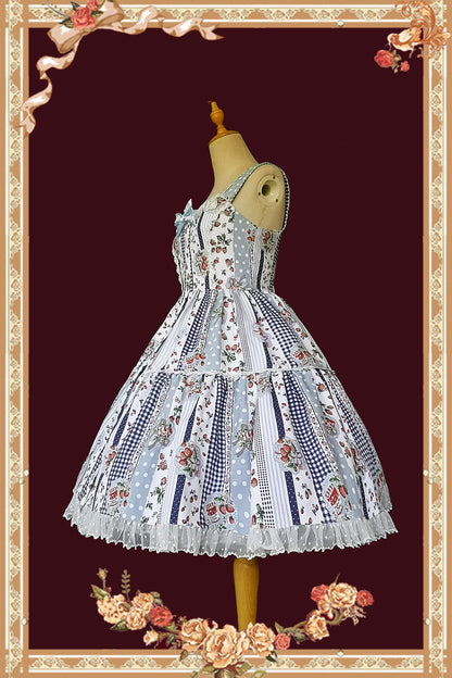 Infanta - Strawberry Plaid - Sweet Lolita JSK Dress