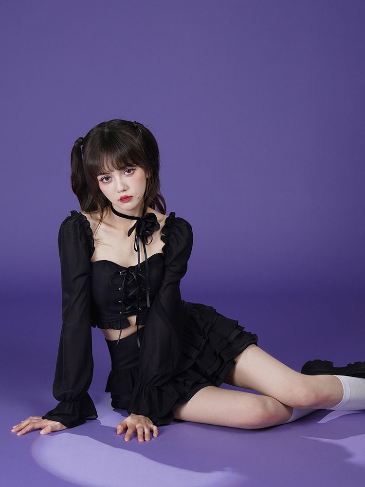 Dark Romantic Rose Chocker【s0000002042】