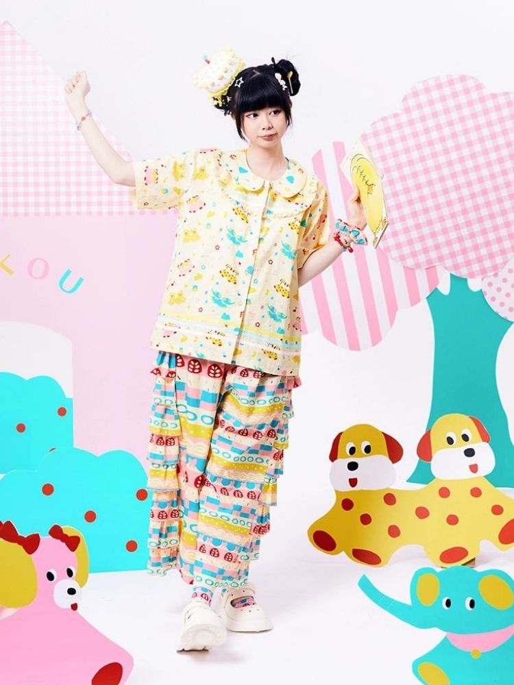 Original print cute cake pants【s0000002886】