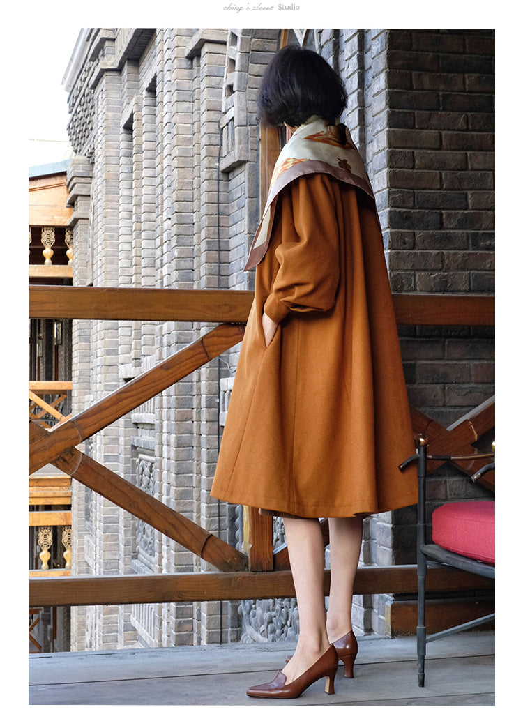 Western lady classical wool coat