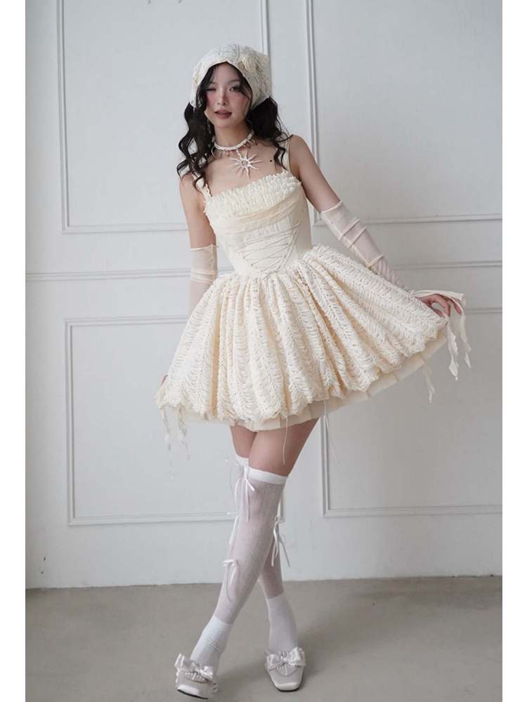 Niche Strap Princess Puff Dress【s0000008139】