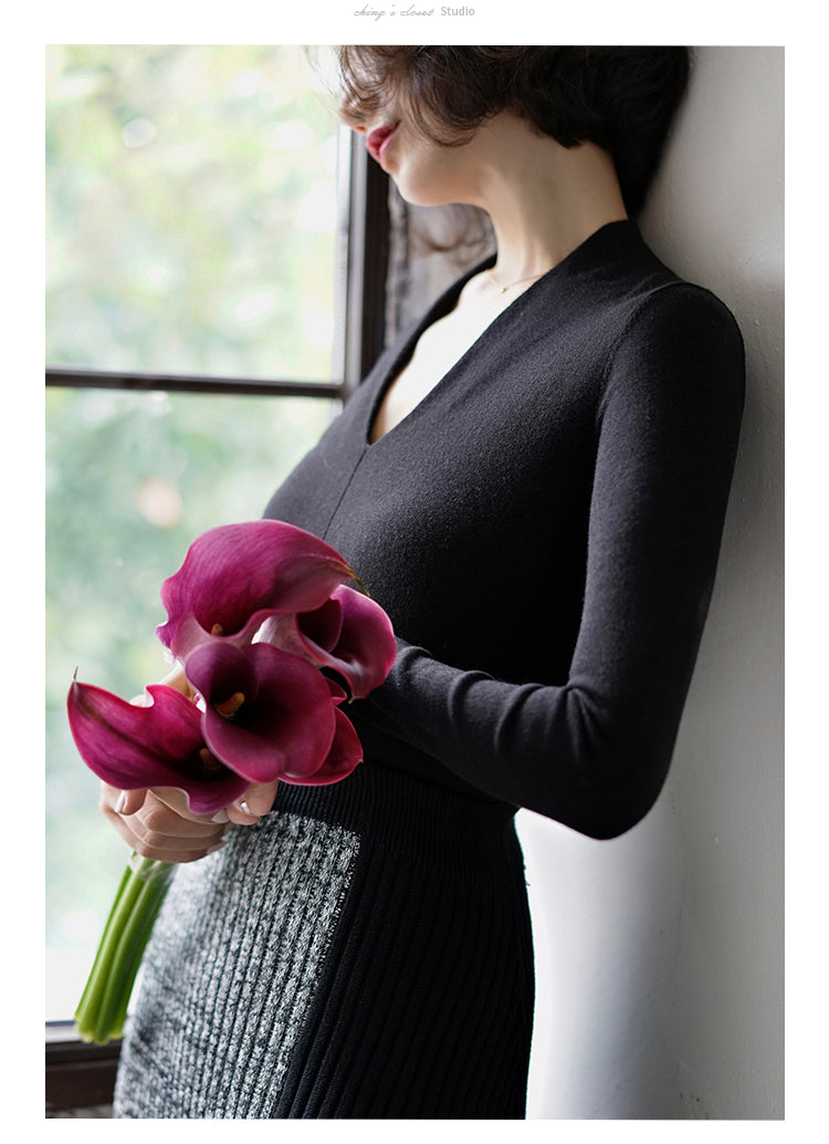 lady's slim wool knit