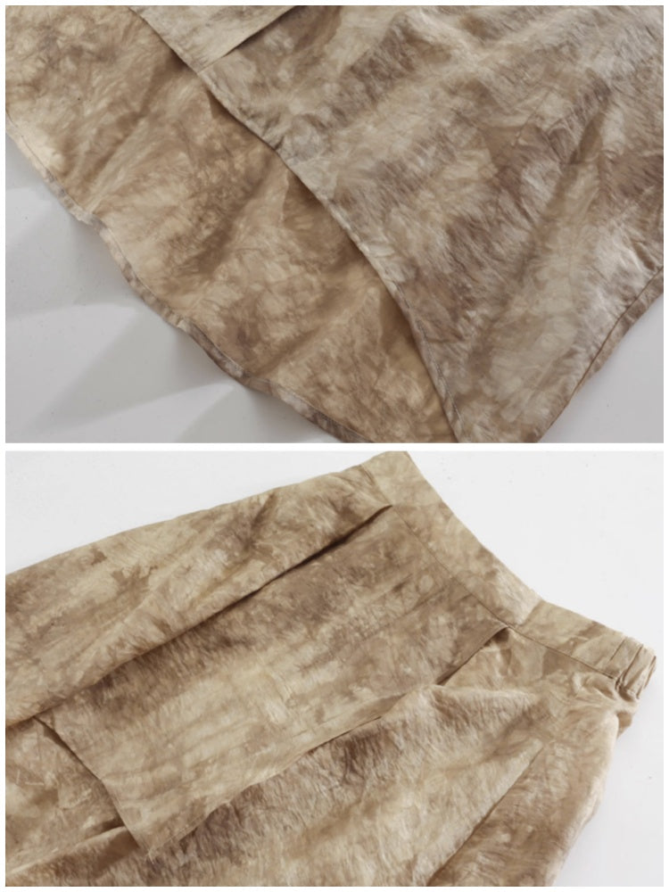 Jacquard Retro Chinese Style Loose Shirt & Pants Skirt Set Up【s0000002978】