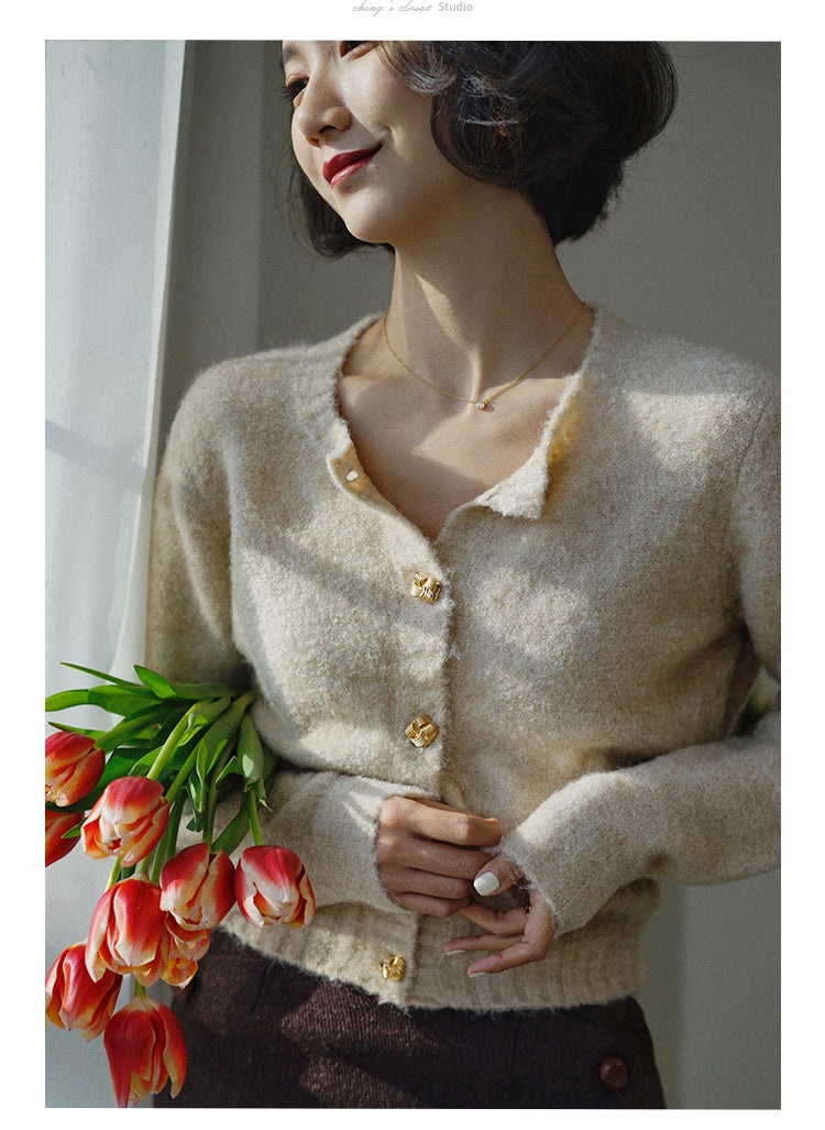 Lady's French Knit Cardigan