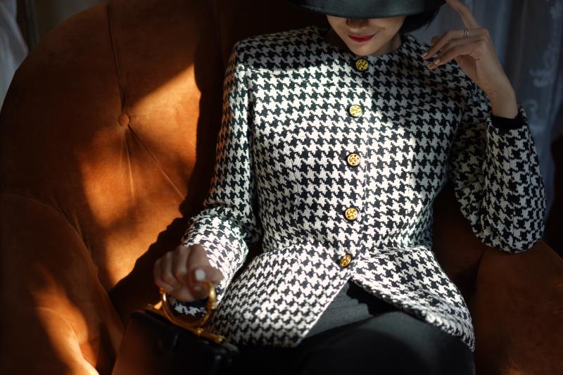 houndstooth tweed jacket