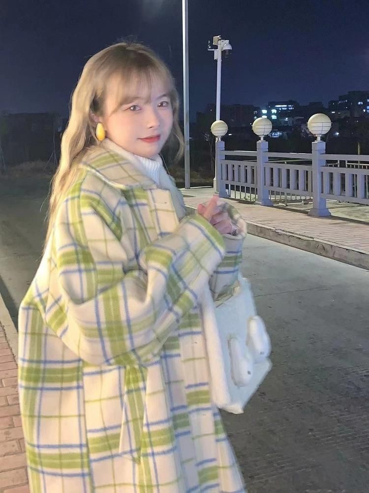 Long Sandwich Warm Tweed Coat【s0000006236】