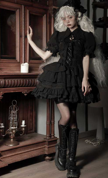 OCELOT - Contract Cross - Gothic Sweet Lolita Short Dress