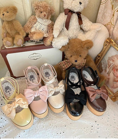 MODO - Multicolors Sweet Lolita Bow Platform Shoes