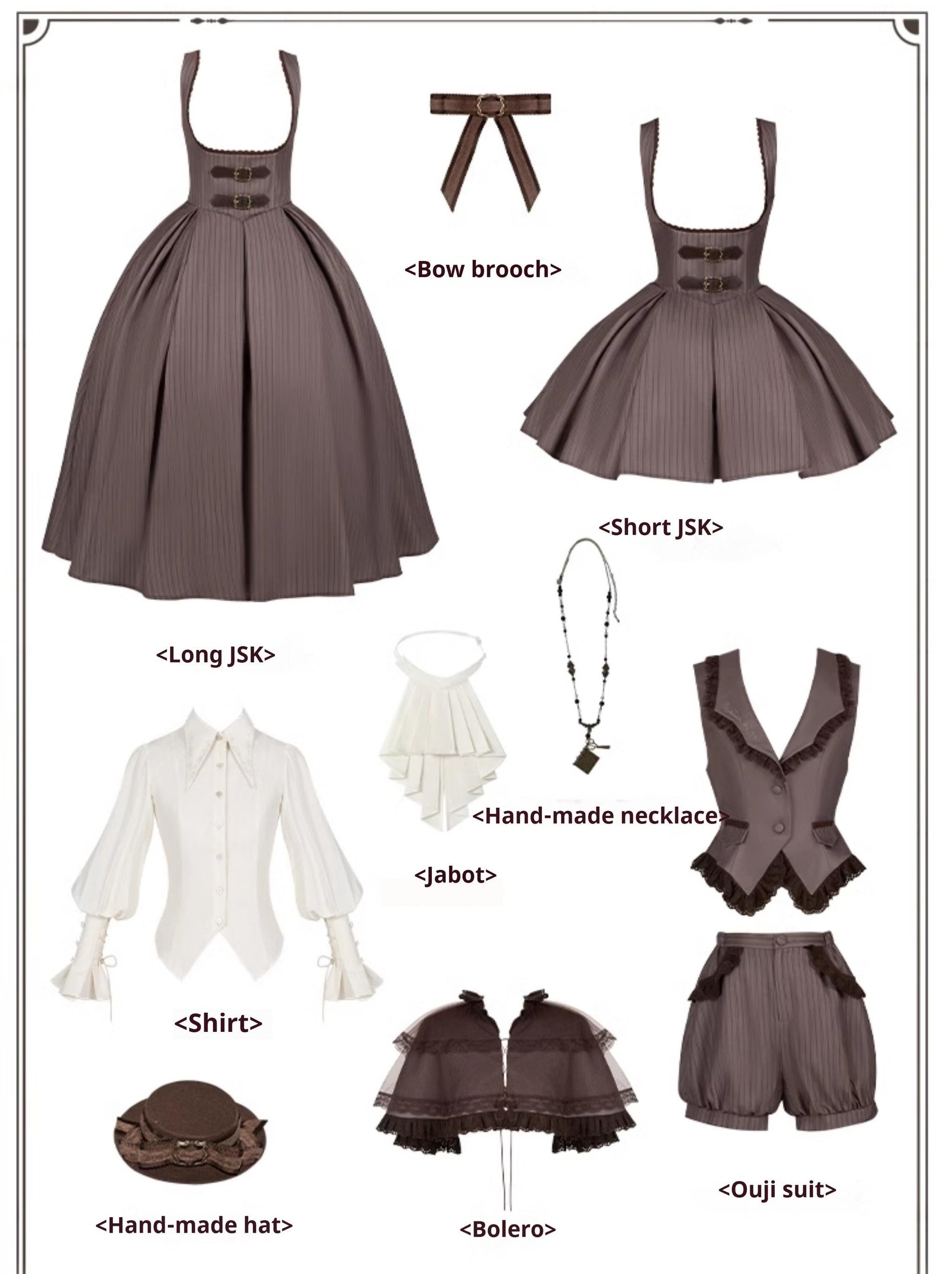 With PUJI - Ouji Lolita Shirt Bust-supporting JSK Dress