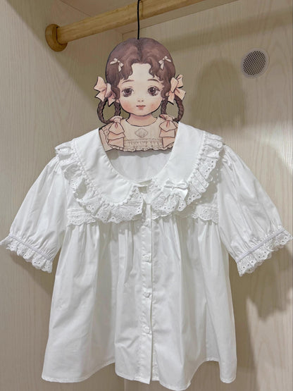 MeowMeow - Rabbit Box - Cotton Peter-pan Collar Lolita Blouse
