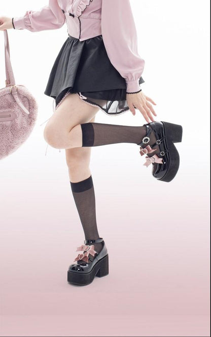 Sheep Puff - Sweet Lolita Heel Punk Platform Shoes