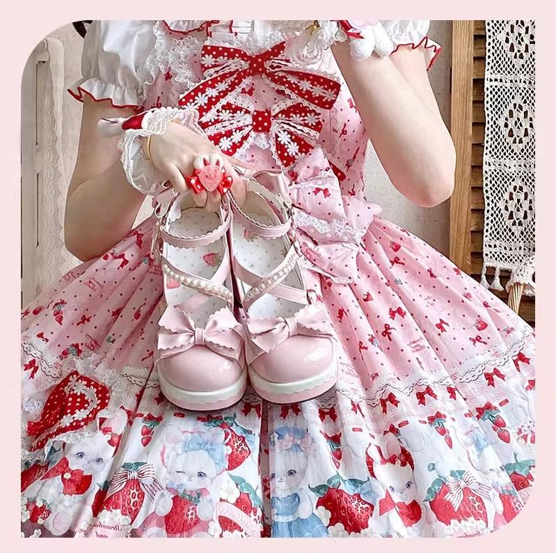 Witch's Night - Crush Complex - Sweet Lolita Heel Shoes, Pearls & Bows