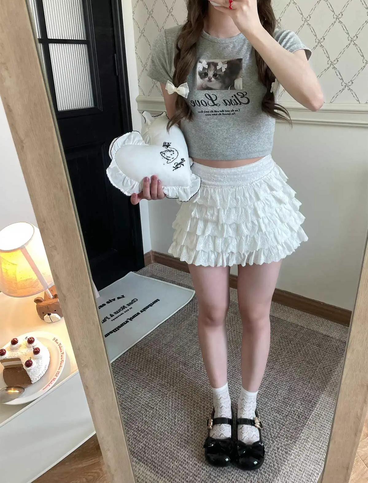 Sheep Puff - Hug Bear - Sweet Lolita Heel Shoes Bear Metal Buckle Bow Shoes