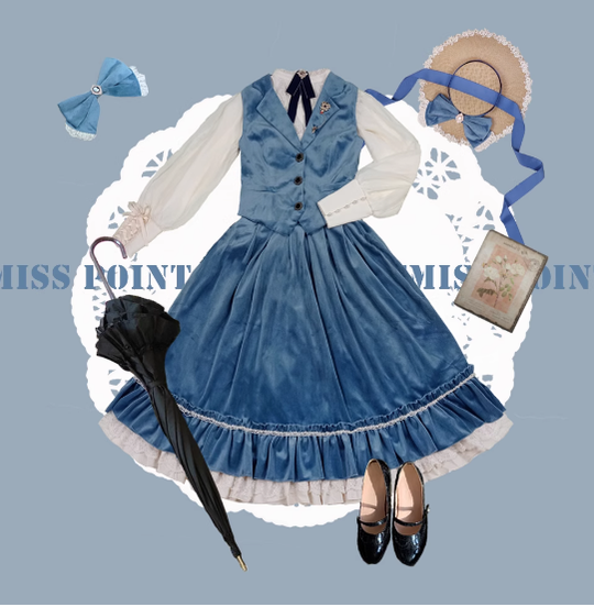 Miss Point - Rose Doll - Elegant Lolita Skirt High Waist Fishbone SK
