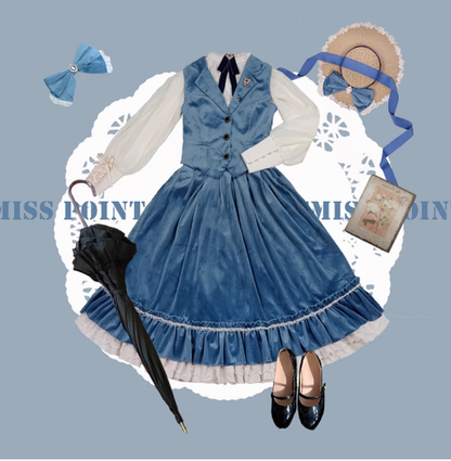 Miss Point - Rose Doll - Elegant Lolita Skirt High Waist Fishbone SK