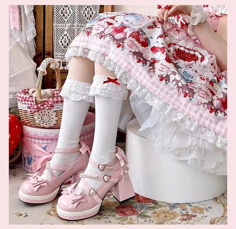 Witch's Night - Crush Complex - Sweet Lolita Heel Shoes, Pearls & Bows