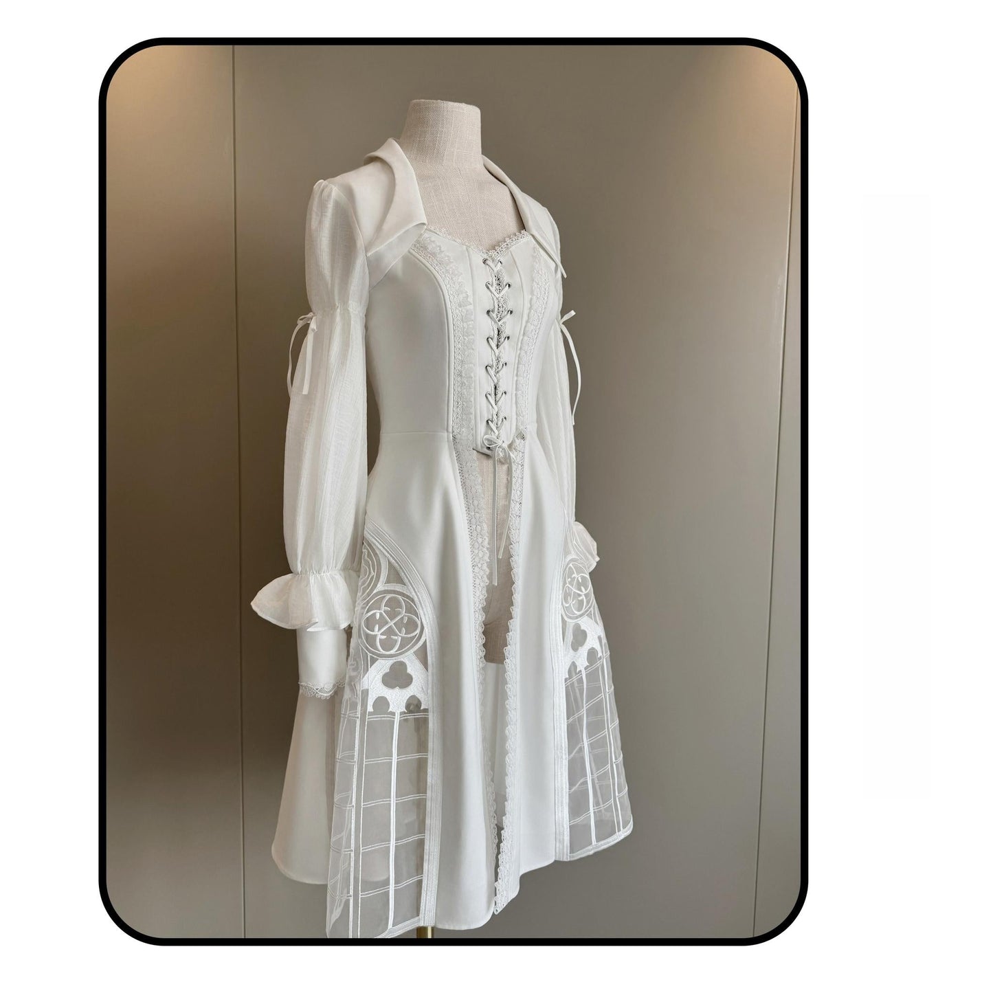 Susin Lolita - Night Traveler - Gothic Lolita Skirt Outfit Long Coat Shirt and Bustier Set