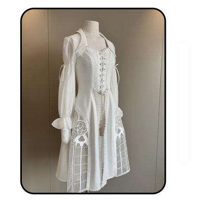 Susin Lolita - Night Traveler - Gothic Lolita Skirt Long Coat Long-Sleeved Shirt and Bustier