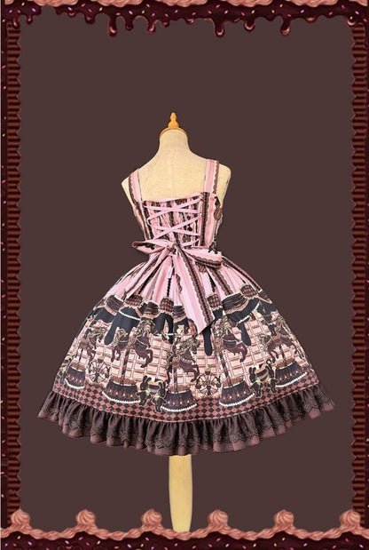 Infanta - Chocolate Carousel - Peter Pan Collar Old School Lolita Jumper Dress