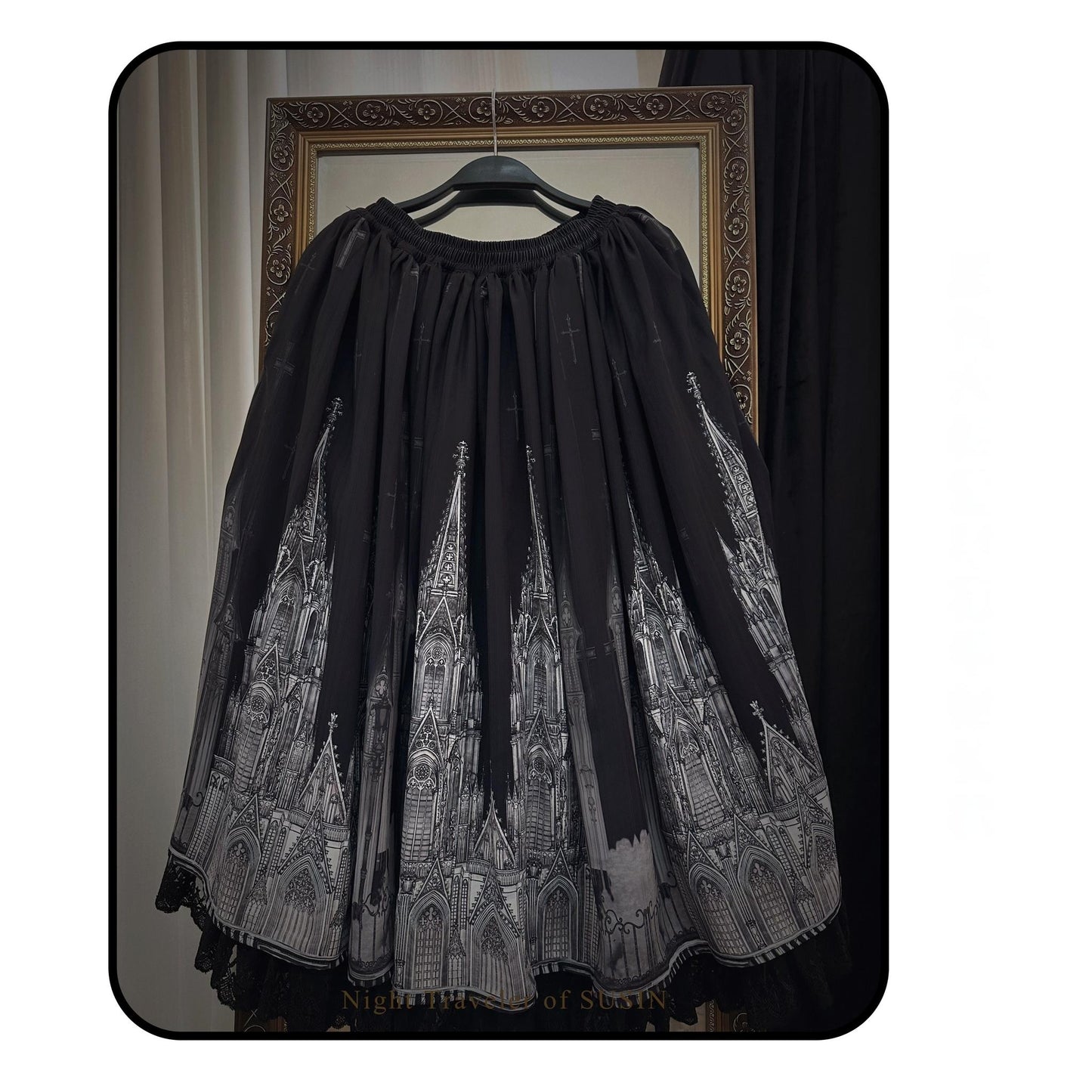 Susin Lolita - Night Traveler - Gothic Lolita Skirt Long Coat Long-Sleeved Shirt and Bustier