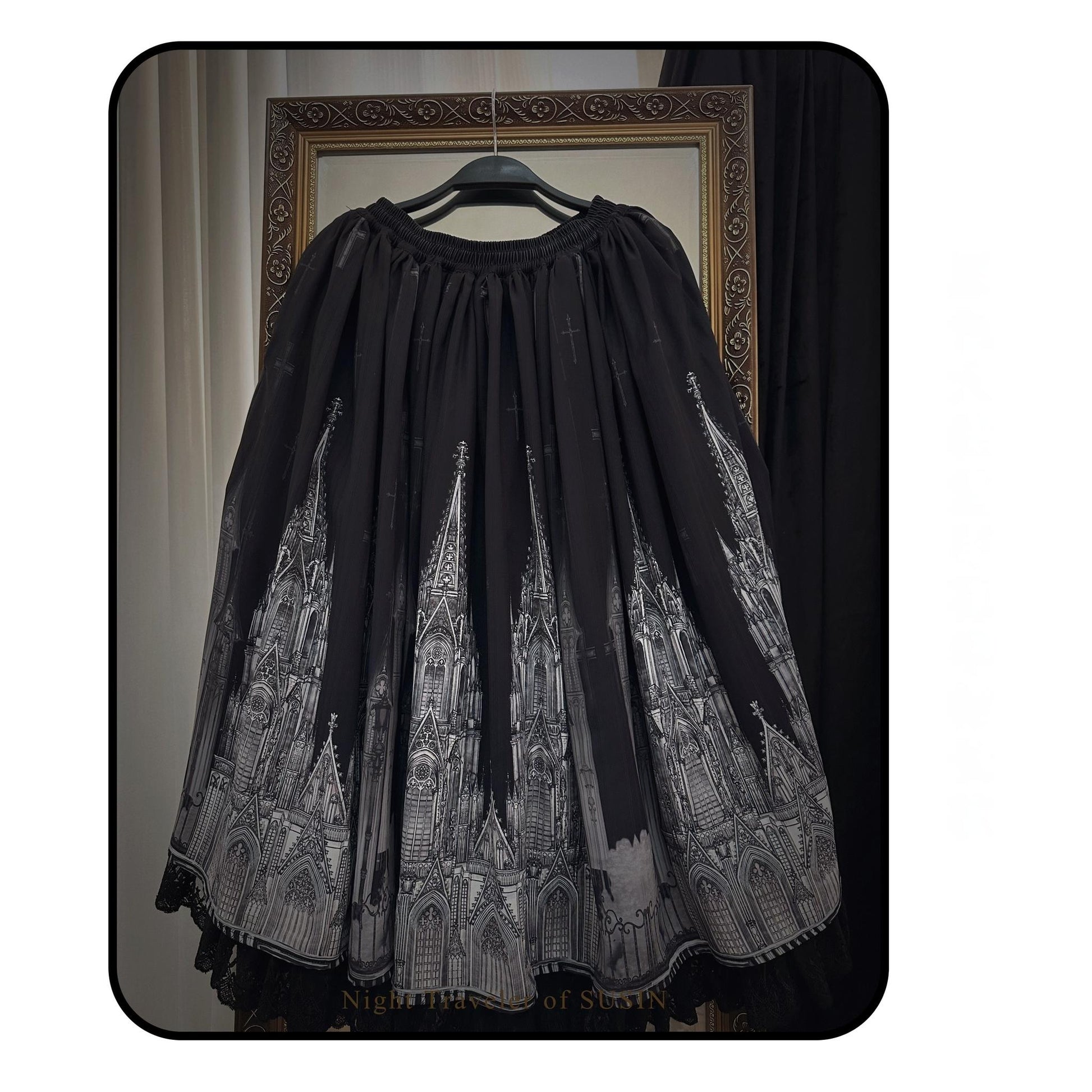 Susin Lolita - Night Traveler - Gothic Lolita Skirt Long Coat Long-Sleeved Shirt and Bustier