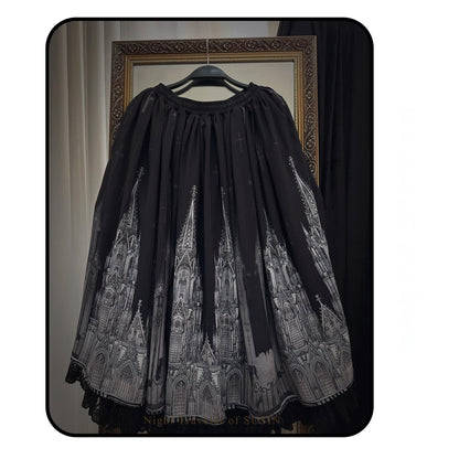 Susin Lolita - Night Traveler - Gothic Lolita Skirt Long Coat Long-Sleeved Shirt and Bustier