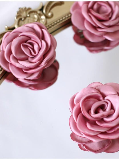 Xiaogui - Retro Lolita Brooch Rose Hairpins Flower Headdress
