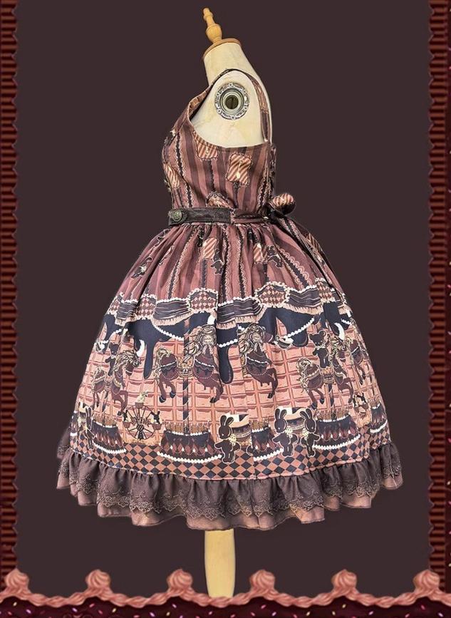 Infanta - Chocolate Carousel - Peter Pan Collar Old School Lolita Jumper Dress