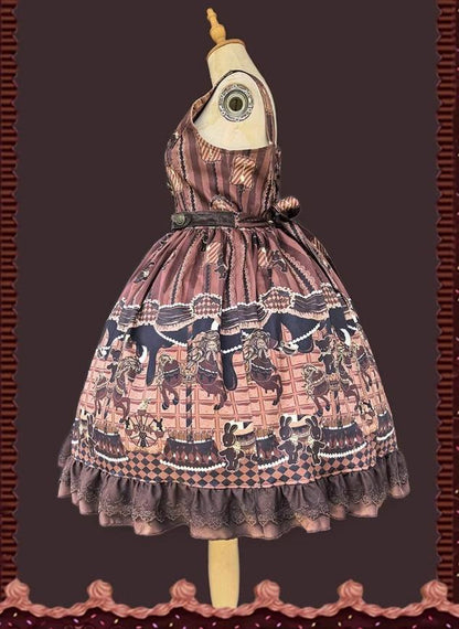 Infanta - Chocolate Carousel - Peter Pan Collar Old School Lolita Jumper Dress
