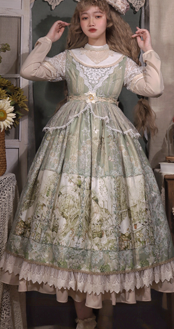 Cat-Romance - A Twilight Feast - Vintage Casual Lolita Summer OP