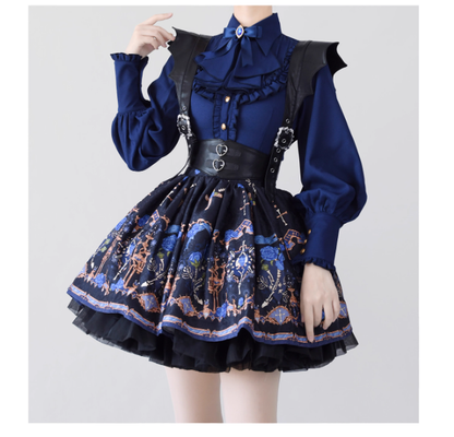 Time Memory - Elegant Lolita Slim Fit Mutton Sleeve Blouse