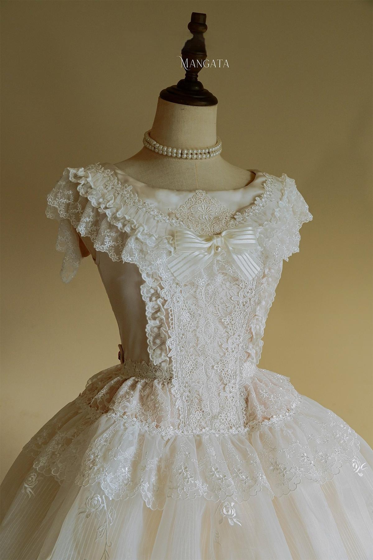 AuroraBorealis - Moonshadow - Gorgeous Wedding Lolita Dress Set Embroidered JSK SK and Bodice