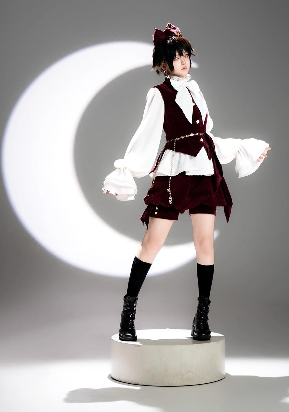 Princess Chronicles - Hare Hunter - Ouji Lolita Retro Red Crown With Cross Star