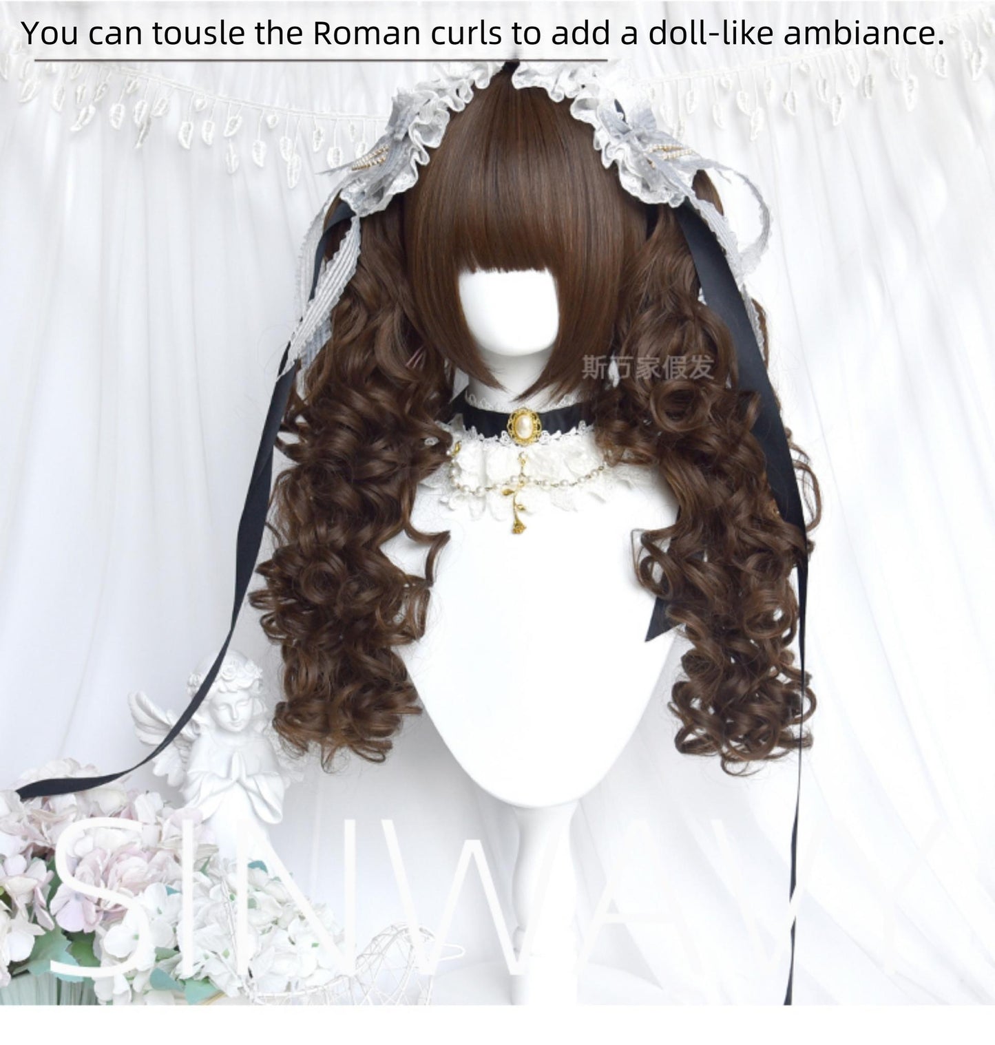 Sinwavy - Old School Lolita Wig, Layered Roman Curls