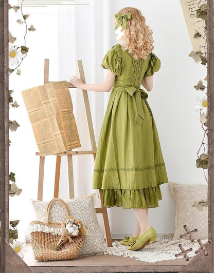 Forest Wardrobe - Forest Gallery - Country Lolita OP Dress Elegant Tencel Dress