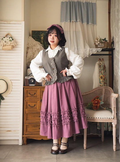 Forest Wardrobe - Forest Basket - Elegant Lolita Vest Autumn/Winter Versatile Waistcoat