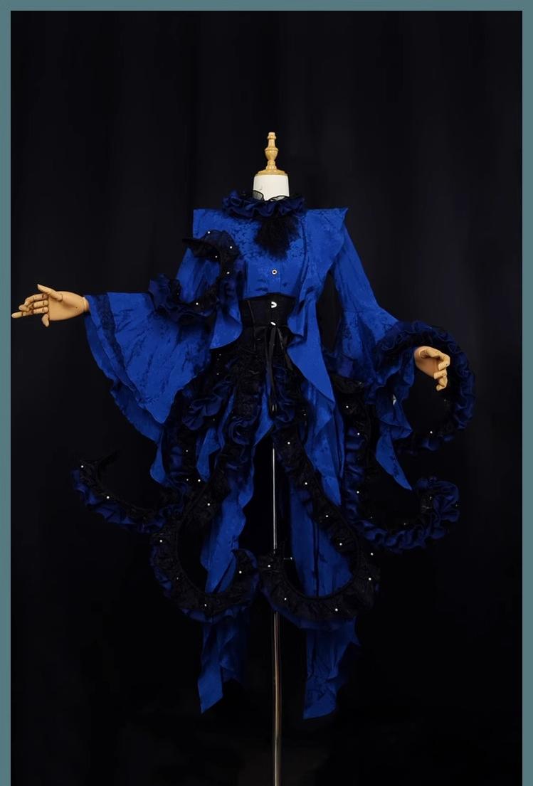 Camouflage Humanoid - Eerie Devour - Gothic Lolita Tentacle-like Petticoat and Short-Sleeved OP