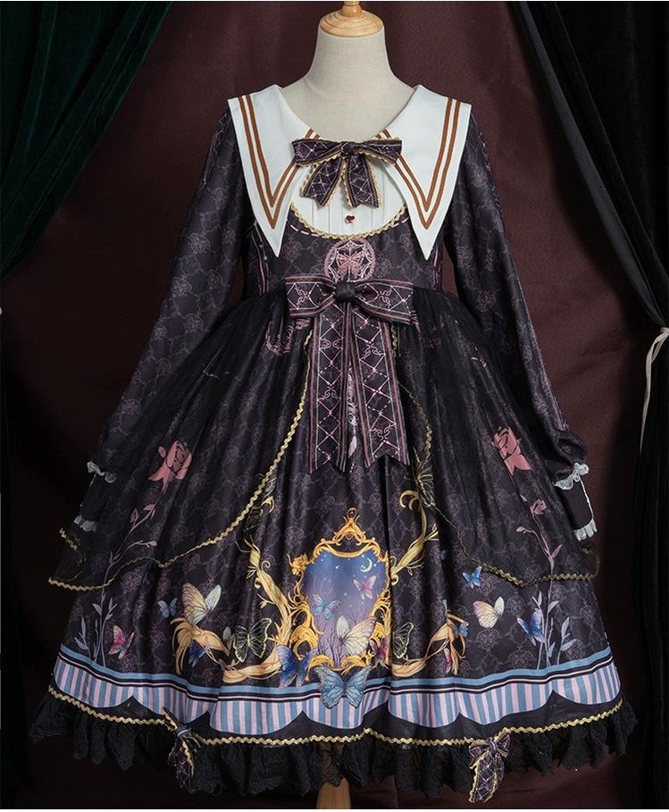 OCELOT - Classic Lolita OP Sailor Collar Elegant Lolita Dress