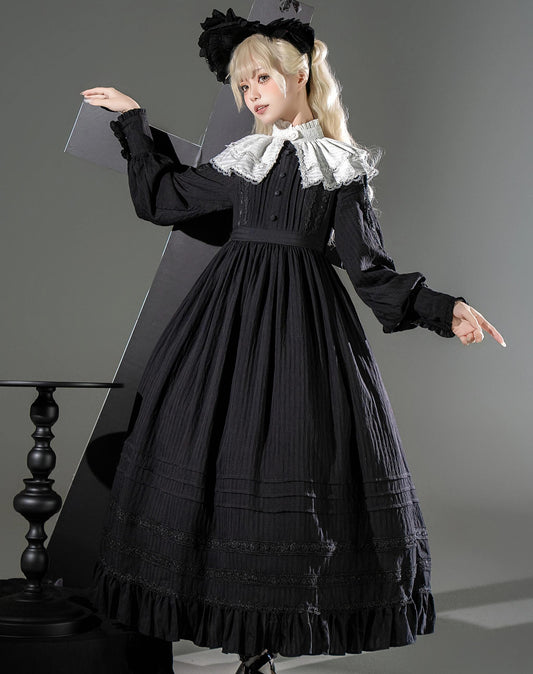 Sanshanjiu - A Quiet Place - Nun Style Gothic Lolita OP Dress