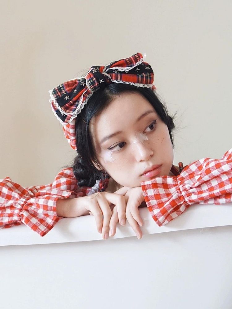 Retro bow hair bands niche design senior sense of sweet hair card headdresses【s0000004280】