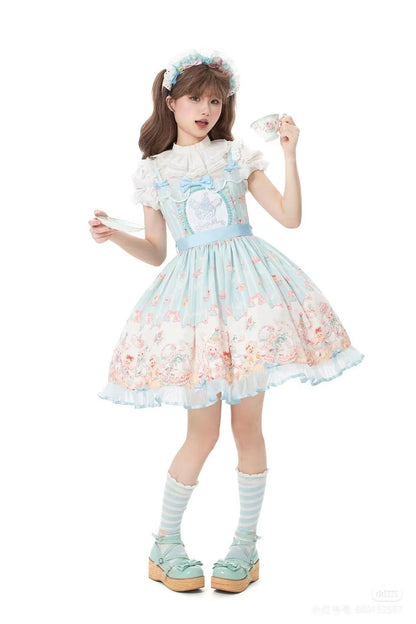 NanShengGe - Sheep Party - Sweet Lolita Jumper Dress Print SK