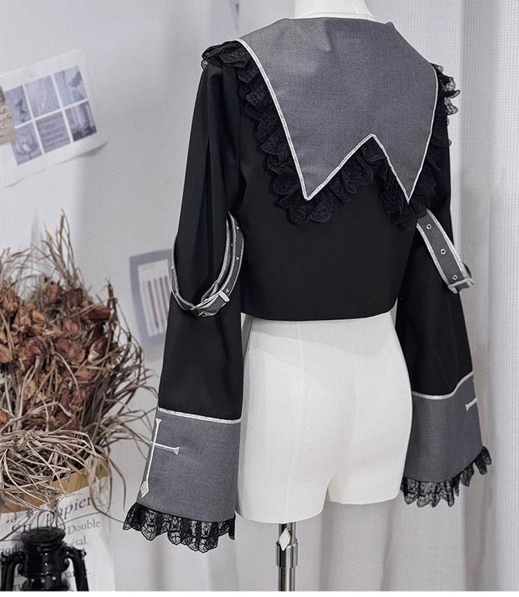 CastleToo - Rules of the Otherworld - Gothic Ouji Lolita Shorts Set with Embroidery Jacket